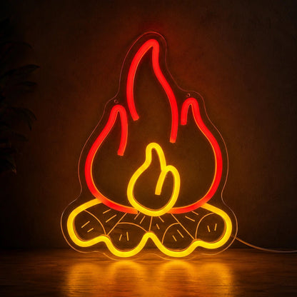 Campfire With Logs LED Neon Sign - Shineneon