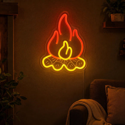 Campfire With Logs LED Neon Sign - Shineneon