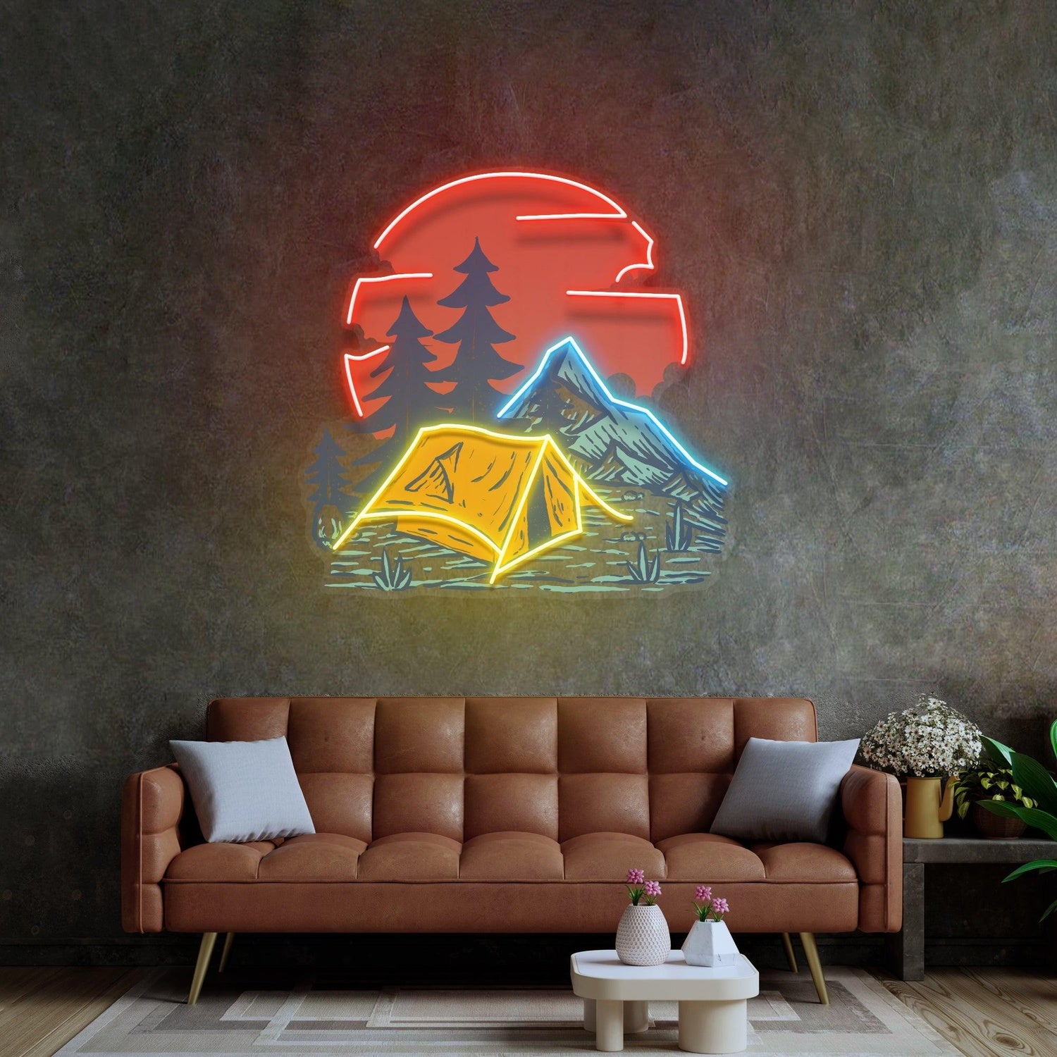 Camping Gorilla Tech Helmet Uv Printed Led Neon Sign For Urban Room Decor | Shineneon