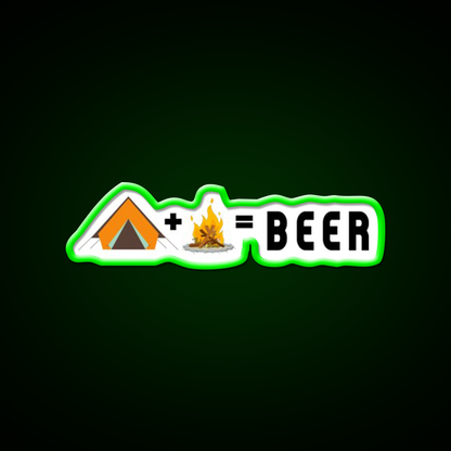 Camping Plus Campfire Equal Beer Bar Decor Led Neon Sign Rgb Color - LED neon sign view 8