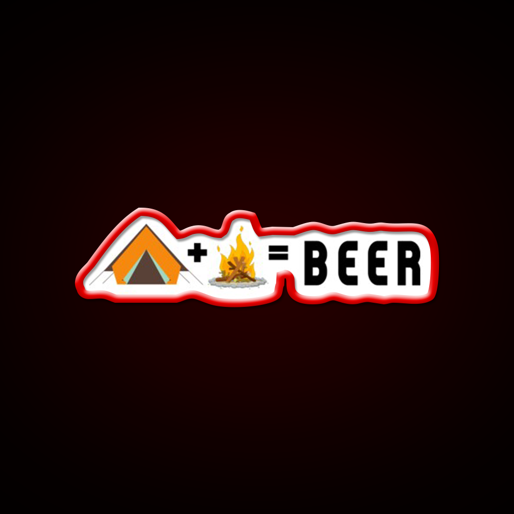 Camping Plus Campfire Equal Beer Bar Decor Led Neon Sign Rgb Color - LED neon sign view 10