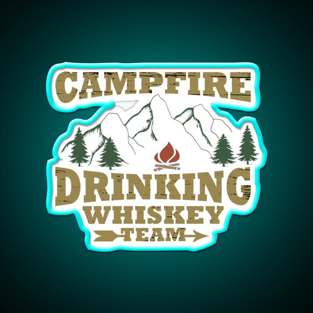 Camping Sayings Whiskey Jokes Humor Whiskey Drink Bar Led Neon Sign Rgb Color