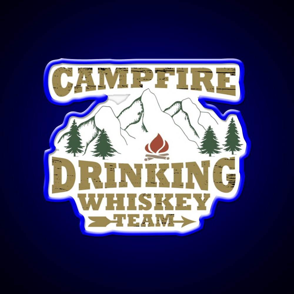 Camping Sayings Whiskey Jokes Humor Whiskey Drink Bar Led Neon Sign Rgb Color - Shineneon