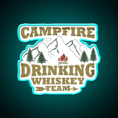Camping Sayings Whiskey Jokes Humor Whiskey Drink Bar Led Neon Sign Rgb Color - Shineneon