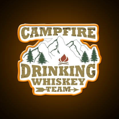 Camping Sayings Whiskey Jokes Humor Whiskey Drink Bar Led Neon Sign Rgb Color - Shineneon