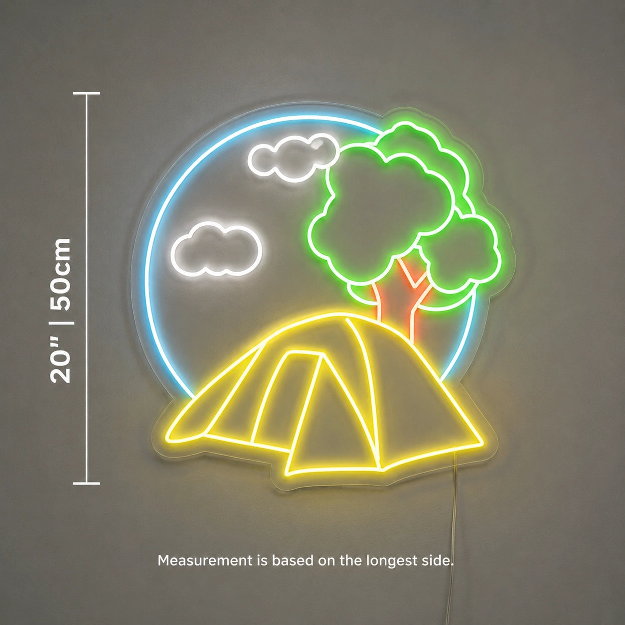 Camping Tent Neon Sign LED Neon Sign size image