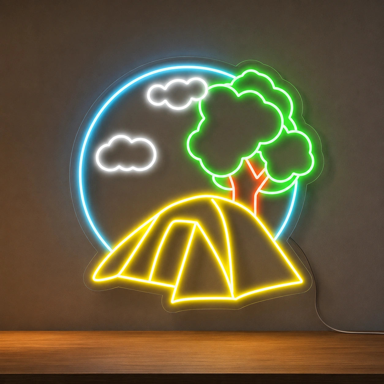 Camping Tent Neon Sign LED Neon Sign main product image