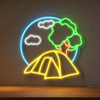 Camping Tent Neon Sign LED Neon Sign main product image