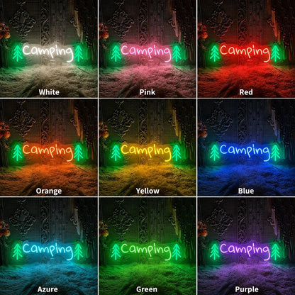 Camping Trees LED Neon Sign - Shineneon