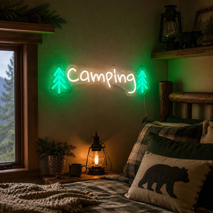 Camping Trees LED Neon Sign - Shineneon