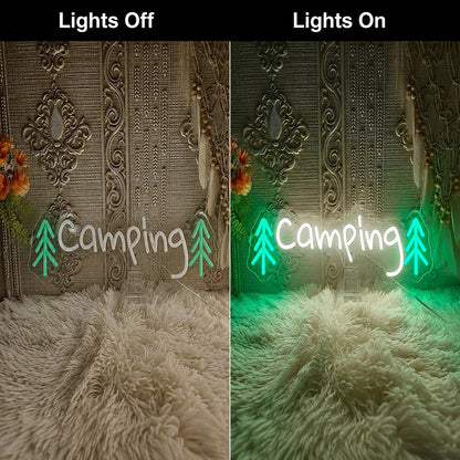 Camping Trees LED Neon Sign - Shineneon