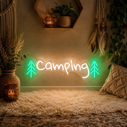 Camping Trees LED Neon Sign - Shineneon
