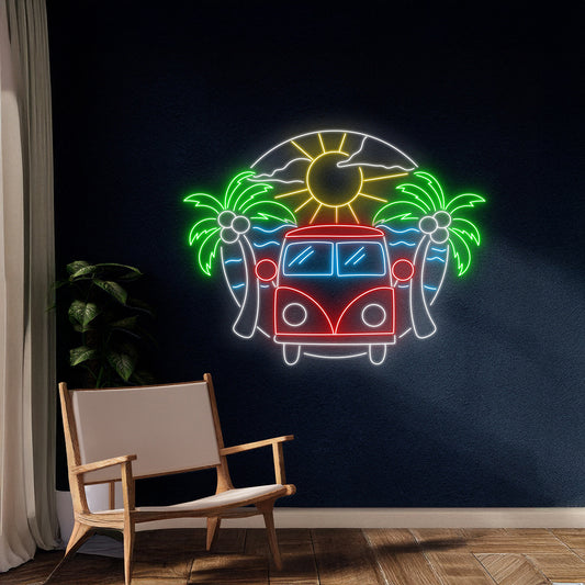 Camping Van Neon Sign