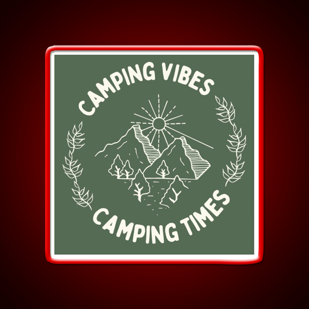 Camping Vibes Cafe Led Neon Sign Espresso Bar Art Rgb Color - Shineneon