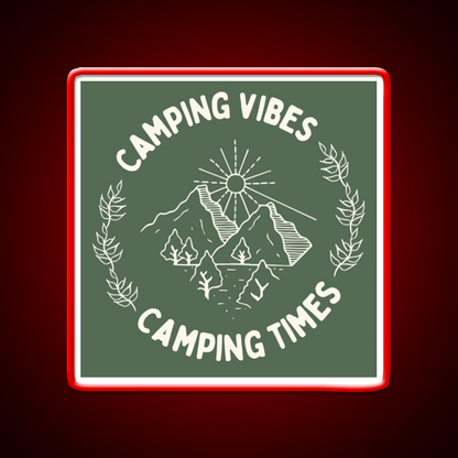 Camping Vibes Cafe Led Neon Sign Espresso Bar Art Rgb Color - Shineneon
