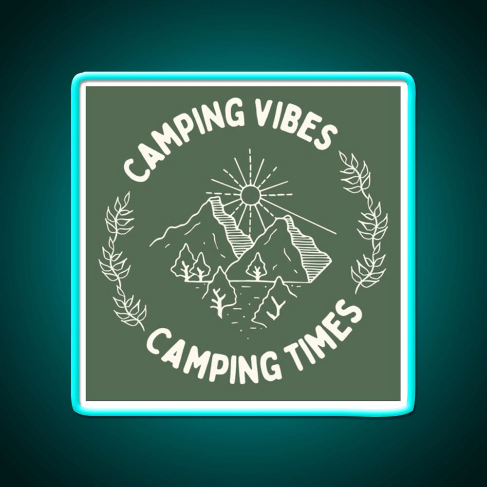 Camping Vibes Cafe Led Neon Sign Espresso Bar Art Rgb Color - Shineneon