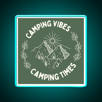 Camping Vibes Cafe Led Neon Sign Espresso Bar Art Rgb Color - Shineneon