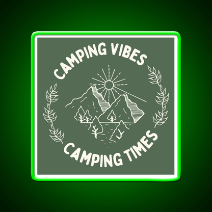 Camping Vibes Cafe Led Neon Sign Espresso Bar Art Rgb Color - Shineneon