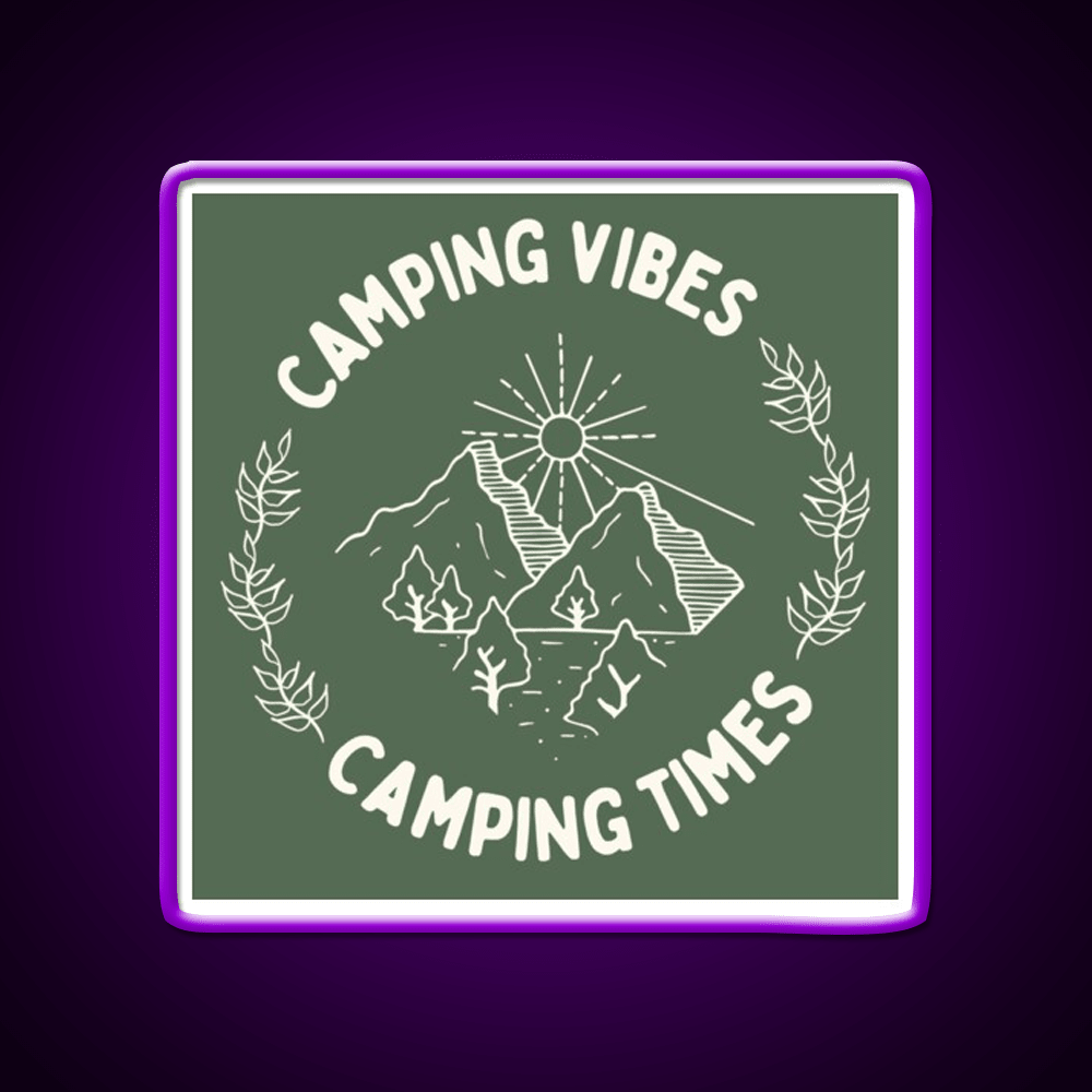 Camping Vibes Cafe Led Neon Sign Espresso Bar Art Rgb Color - Shineneon