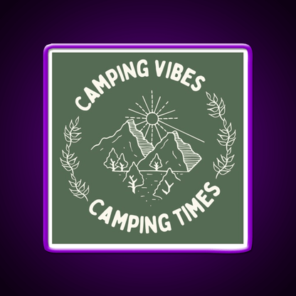 Camping Vibes Cafe Led Neon Sign Espresso Bar Art Rgb Color - Shineneon