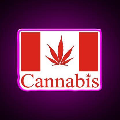 Canada Hemp Inspired Green Leaf Led Neon Sign Rgb Color - Shineneon