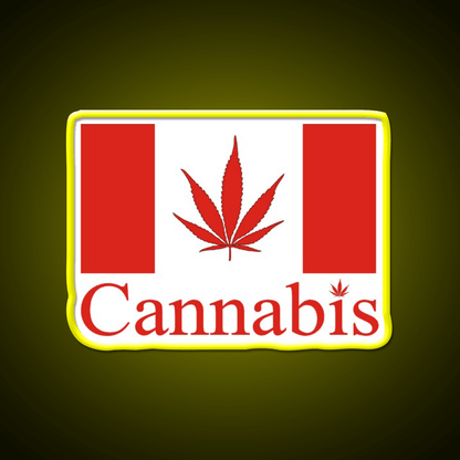 Canada Hemp Inspired Green Leaf Led Neon Sign Rgb Color - Shineneon