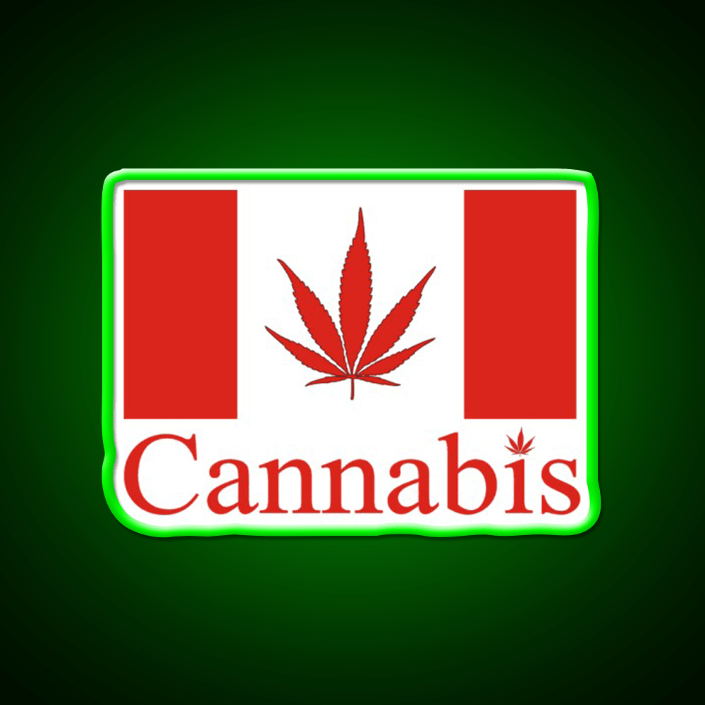Canada Hemp Inspired Green Leaf Led Neon Sign Rgb Color - Shineneon
