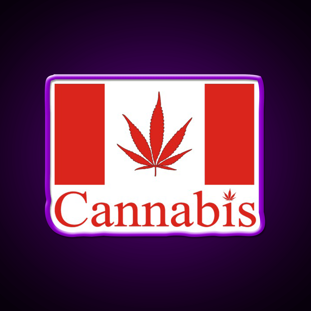 Canada Hemp Inspired Green Leaf Led Neon Sign Rgb Color - Shineneon