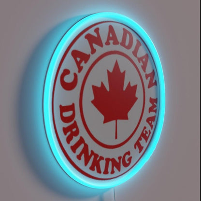 Canadian Drinking Team Rgb Led Neon Sign - Shineneon