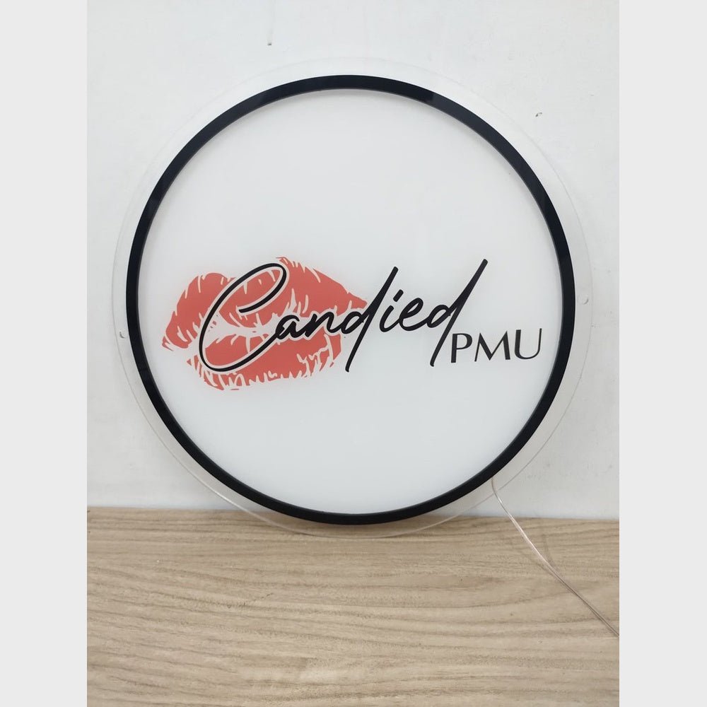 Candied Pmu Acrylic Business Logo Sign - Shineneon