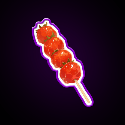 Candied Strawberry Snack Food Led Neon Sign Rgb Color - Shineneon