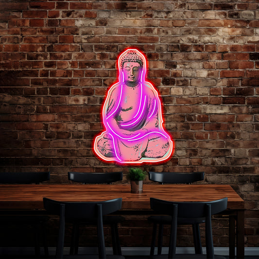 Candy Buddha Artwork Business Neon Sign