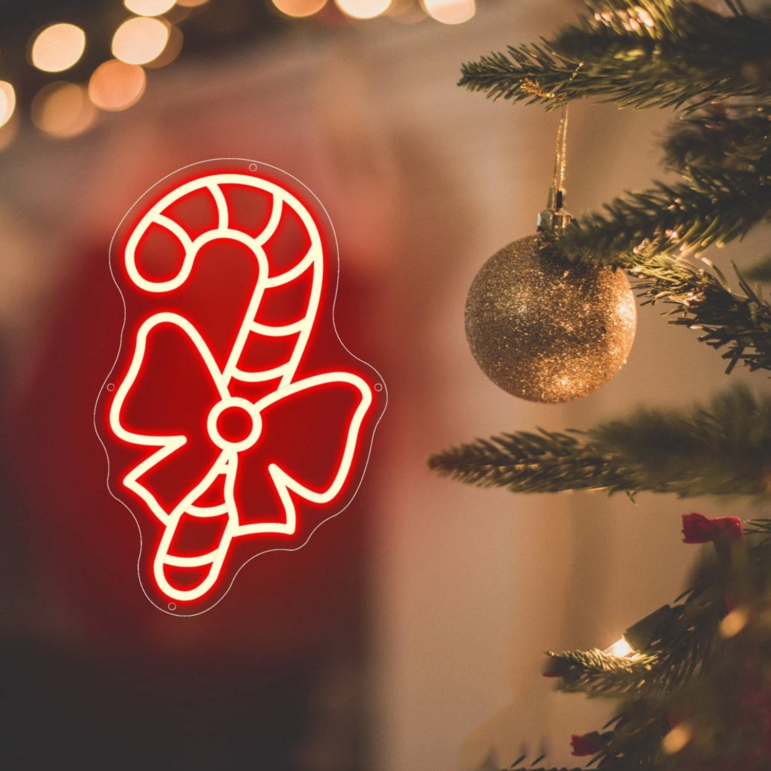 Candy Cane Merry Christmas Neon Sign | Shineneon