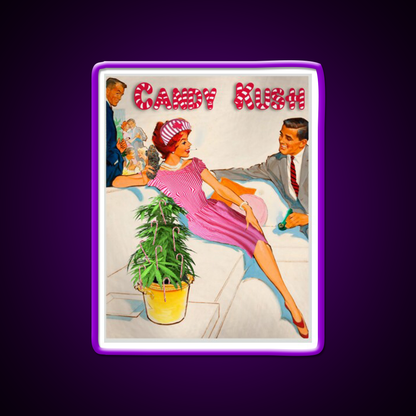 Candy Kush Hemp Inspired Green Leaf Led Neon Sign Rgb Color