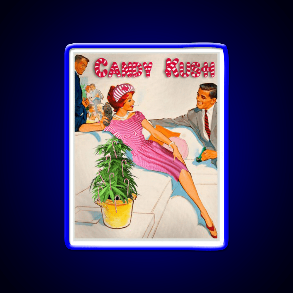 Candy Kush Hemp Inspired Green Leaf Led Neon Sign Rgb Color - Shineneon