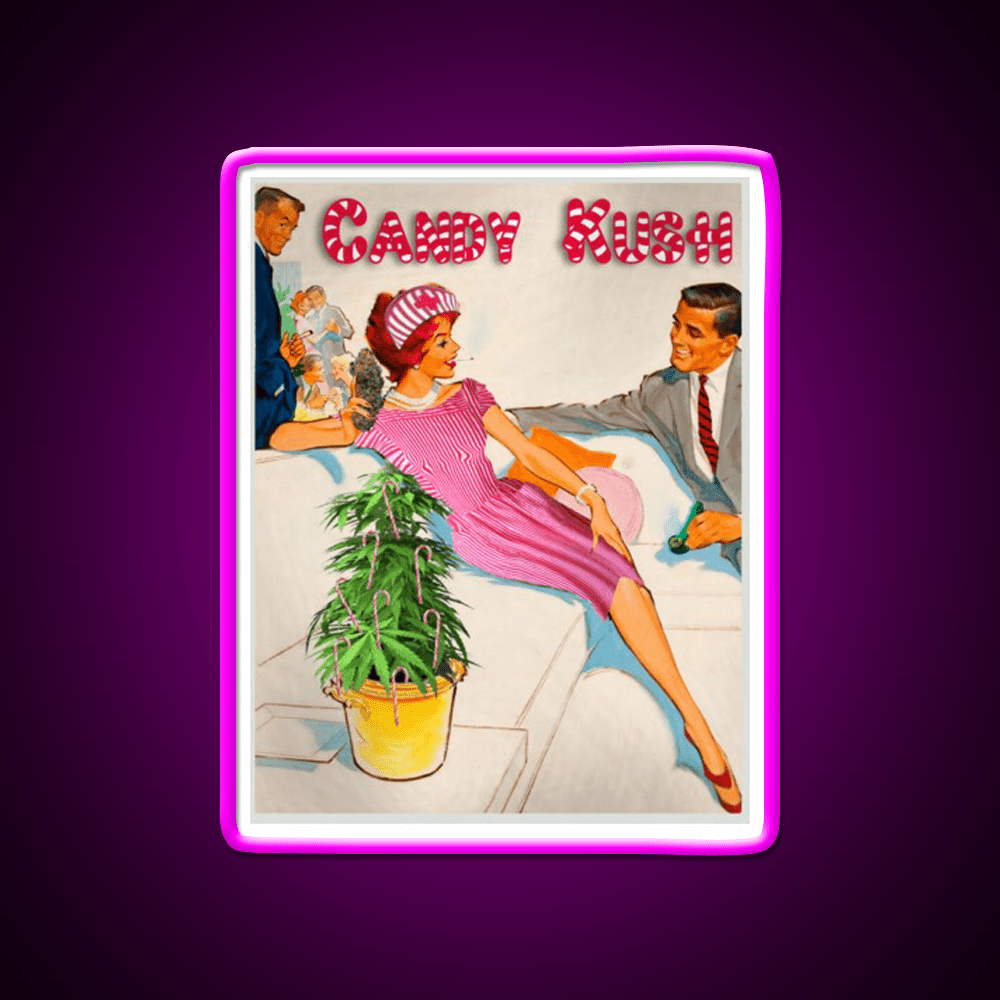 Candy Kush Hemp Inspired Green Leaf Led Neon Sign Rgb Color - Shineneon