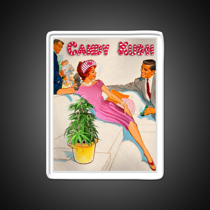 Candy Kush Hemp Inspired Green Leaf Led Neon Sign Rgb Color