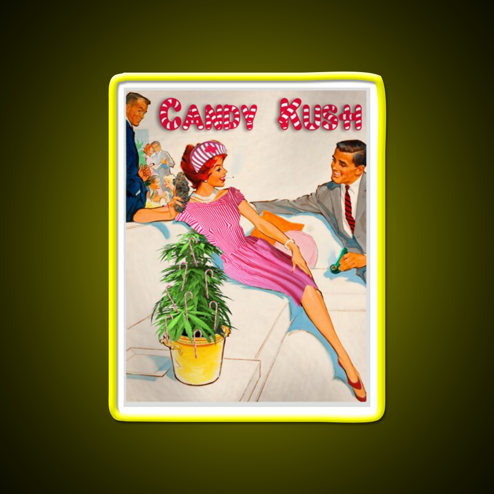 Candy Kush Hemp Inspired Green Leaf Led Neon Sign Rgb Color - LED neon sign view 7