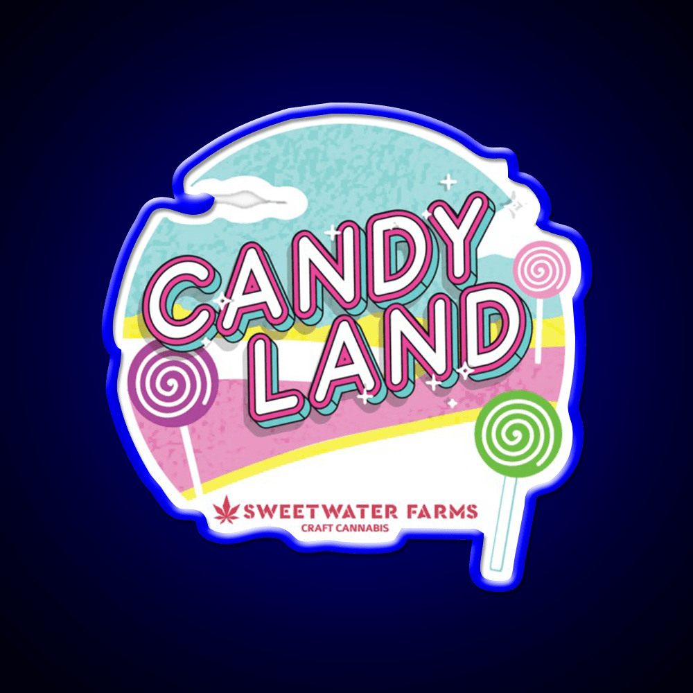 Candy Land Hemp Inspired Green Leaf Led Neon Sign Rgb Color - Shineneon