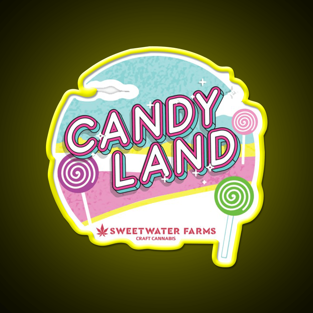 Candy Land Hemp Inspired Green Leaf Led Neon Sign Rgb Color - Shineneon