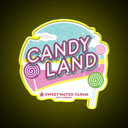 Candy Land Hemp Inspired Green Leaf Led Neon Sign Rgb Color - LED neon sign view 7