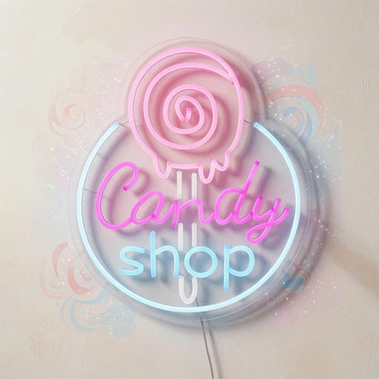 Candy Shop Business Wall Art LED Neon Sign - 01 Original Product Image