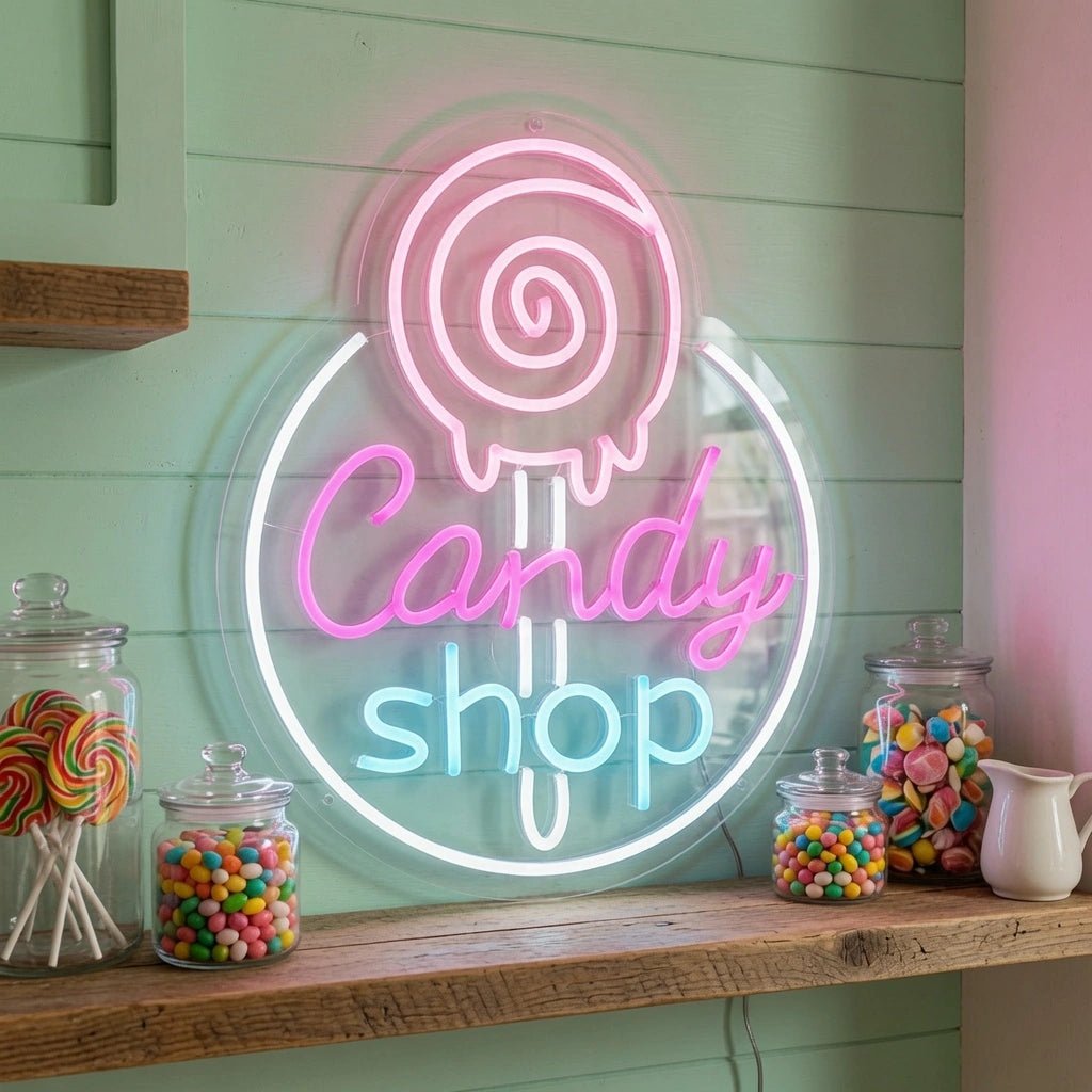 Candy Shop Business Wall Art LED Neon Sign - Shineneon