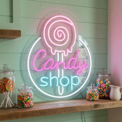 Candy Shop Business Wall Art LED Neon Sign - Shineneon