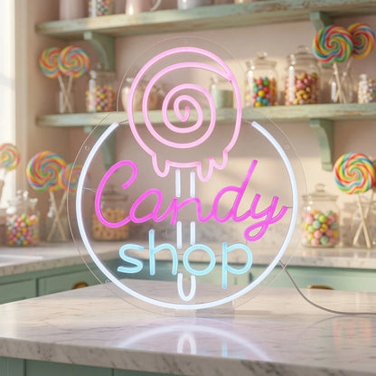 Candy Shop Business Wall Art LED Neon Sign - Shineneon