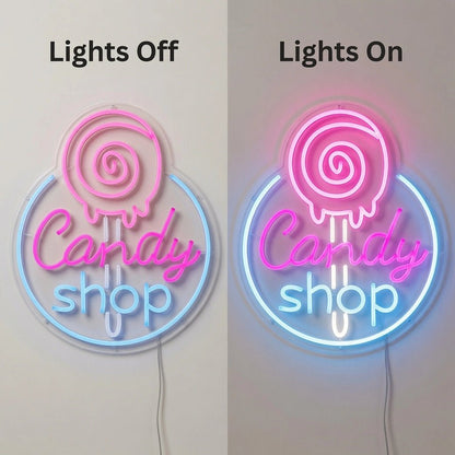 Candy Shop Business Wall Art LED Neon Sign - Shineneon