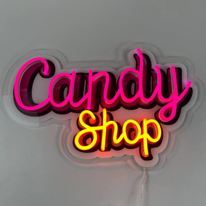 Candy Shop Decal Printed Acrylic Led Neon Sign | Shineneon