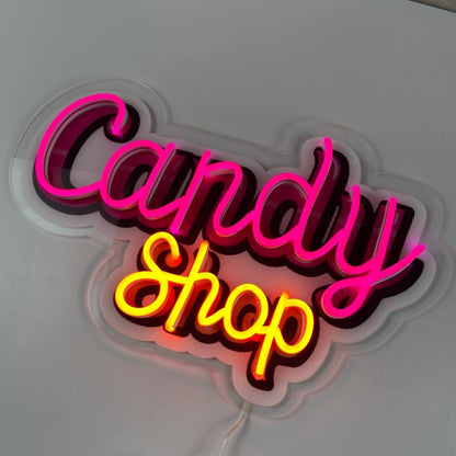 Candy Shop Decal Printed Acrylic Led Neon Sign | Shineneon