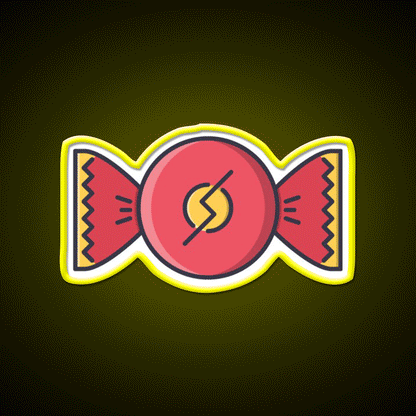 Candy Snack Food Led Neon Sign Rgb Color - Custom LED neon sign front view