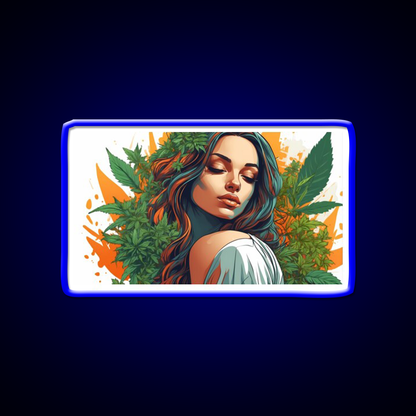 Canna Latina Hemp Inspired Green Leaf Led Neon Sign Rgb Color - LED neon sign view 5